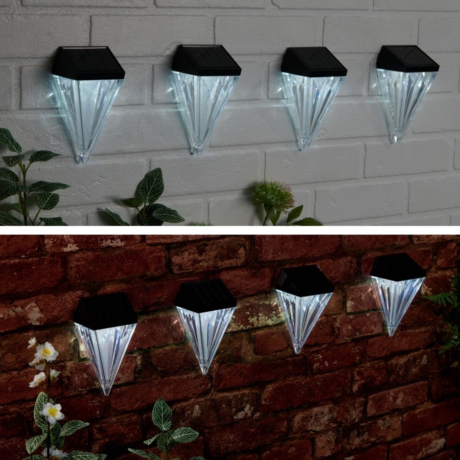 Pack of 4 Diamond Fence Lights