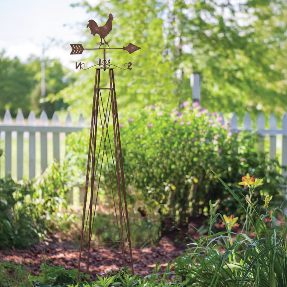 Rooster Weathervane Obelisk