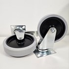 Set of Four Pressed Steel Swivel Castor For Wooden Planters 