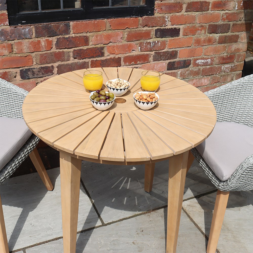 Roma Bistro Set With Sol Dining Chairs