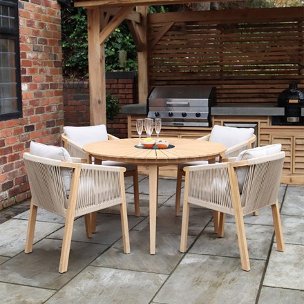 ROMA 120cm Table with 4 Roma Dining Chairs