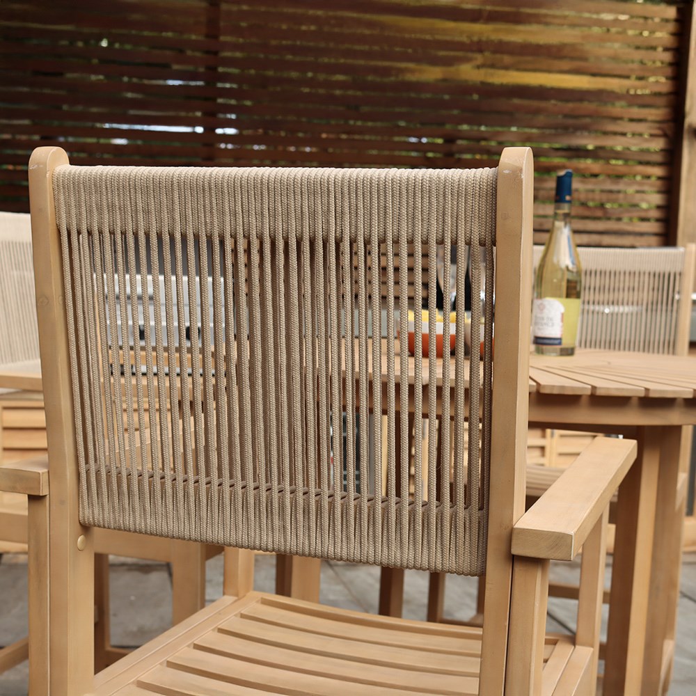Roma Four Seater Round Bar Set With High Chairs