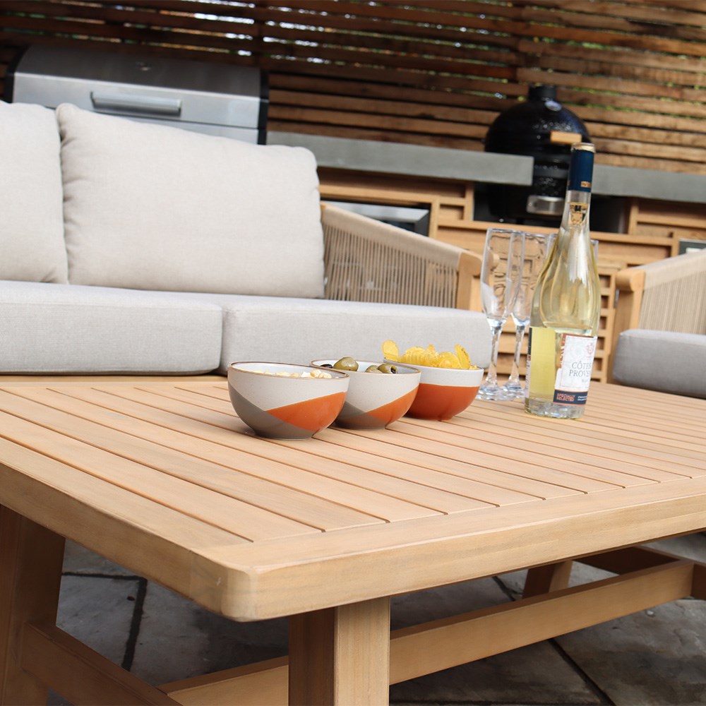 Roma Four Seater Double Lounge Set With Rectangular Coffee Table