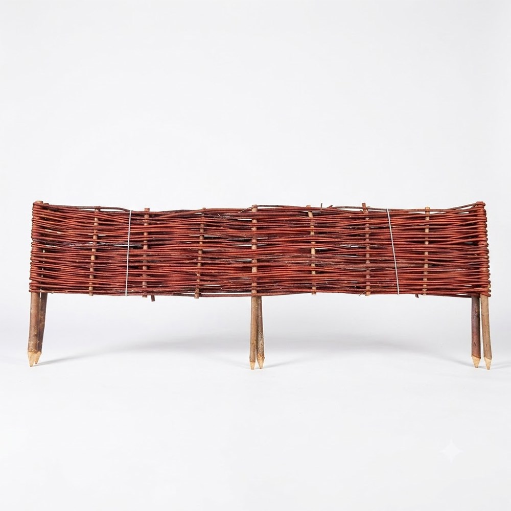 Natural Woven Willow Lawn Edging