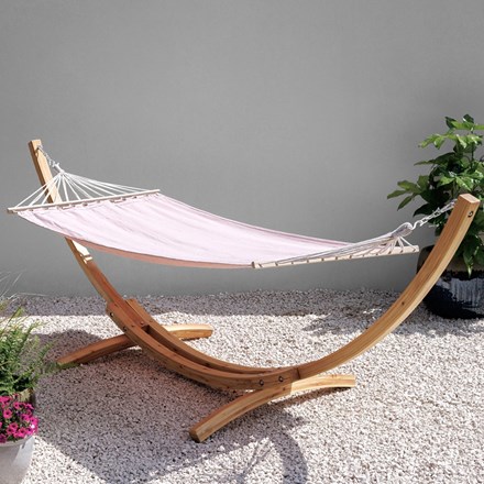 Wooden Hammock Stand Natural And Blush Hammock