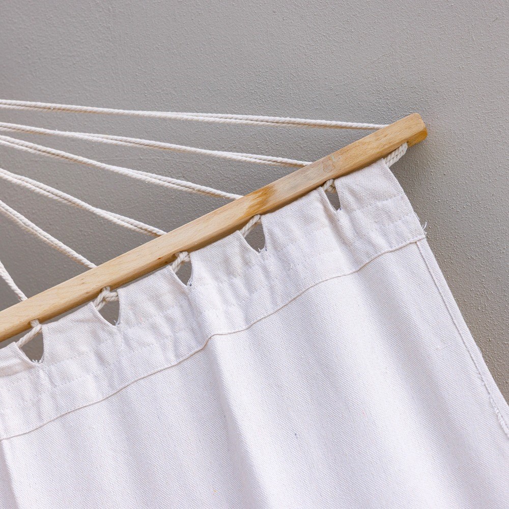 Single Hammock With Charcoal Wooden Arc Stand