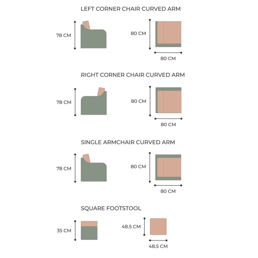 Rattan Garden Footstools With Cushions