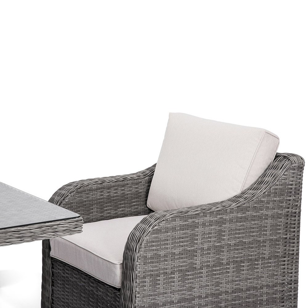 Classic Rattan Garden Lounge Armchairs With Cushions