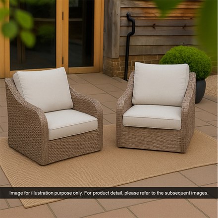 Classic Single Armchair, Set of 2, Natural