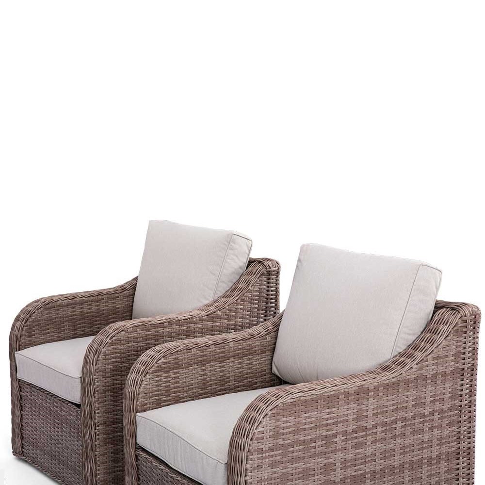 Classic Rattan Garden Lounge Armchairs With Cushions