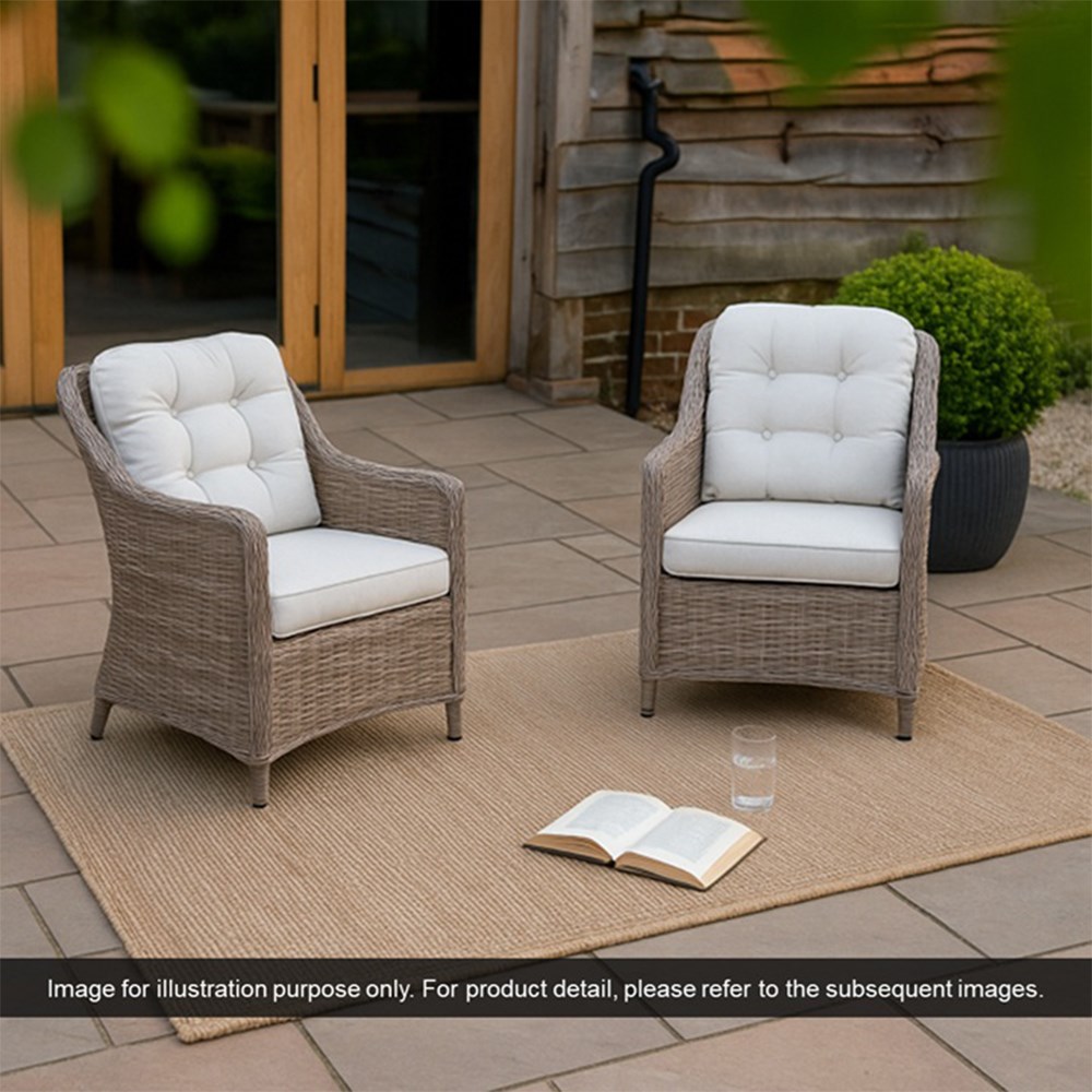 Classic Rounded Back Dining Chair, Set of 2, Stone