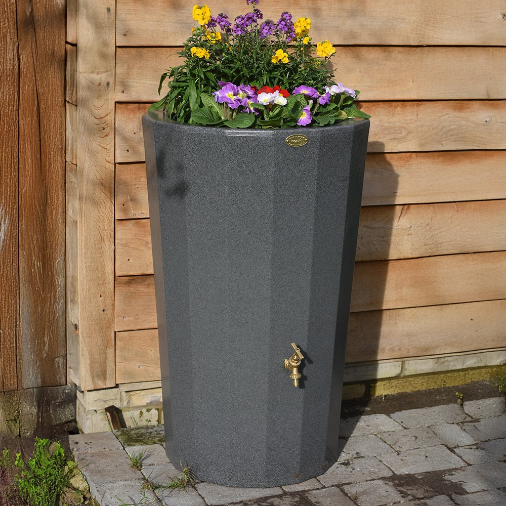 Midi Metropolitan Water Butt Planter in Black