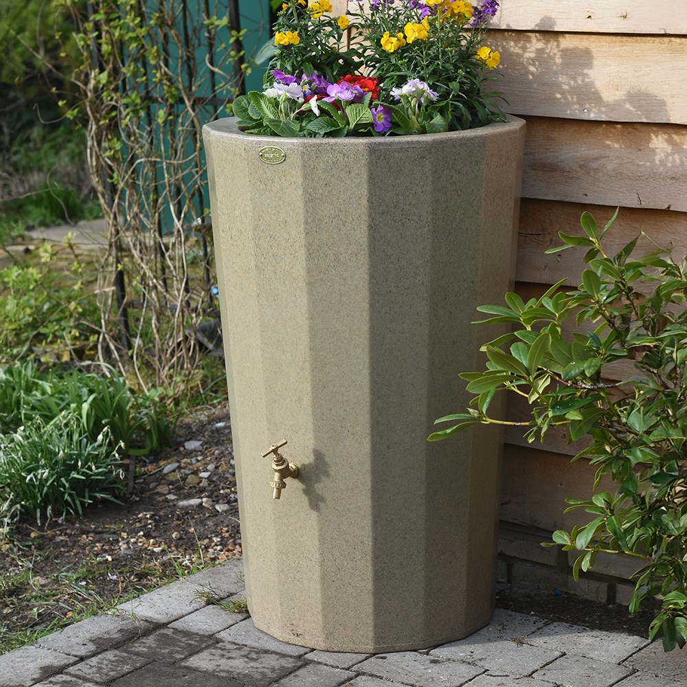 Midi Metropolitan Water Butt Planter in Black