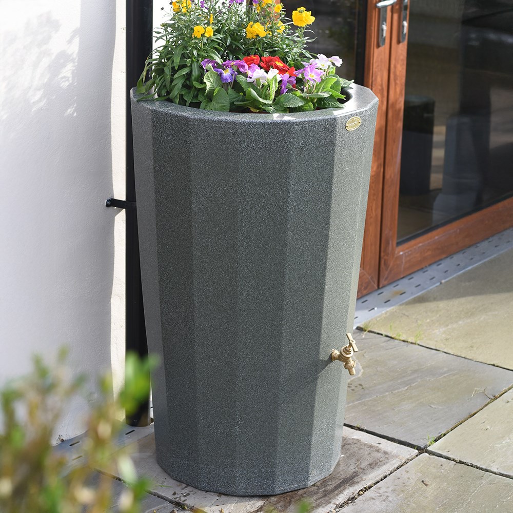 Midi Metropolitan Water Butt Planter in Black
