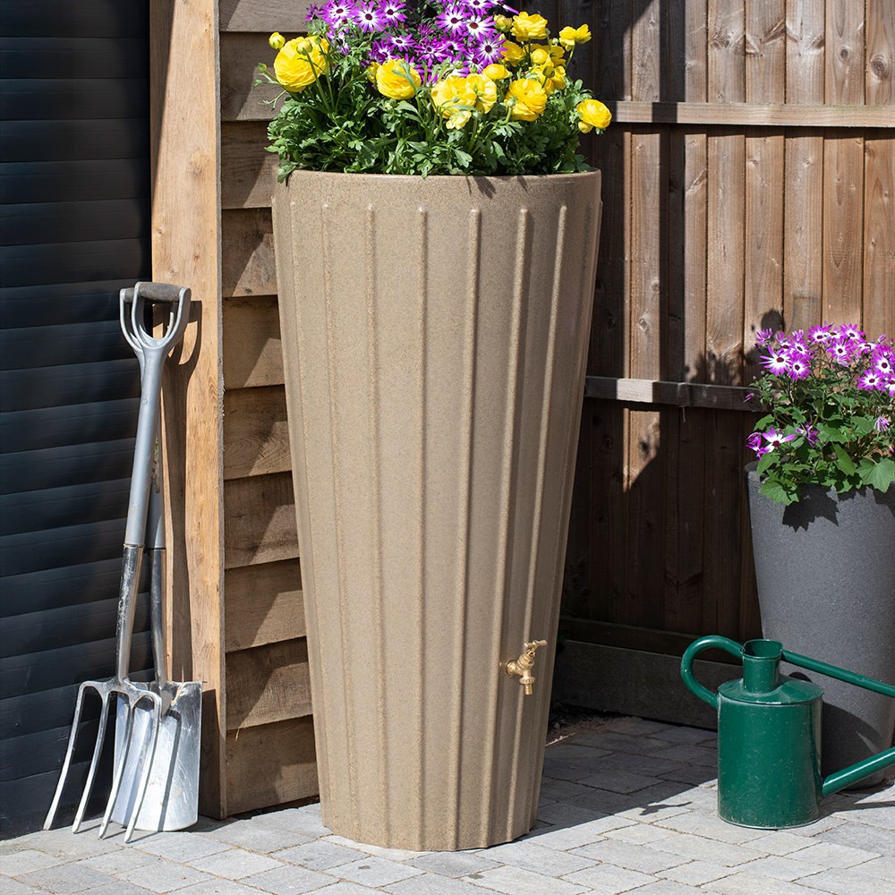 Cosmo 200l Water Butt Planter Black
