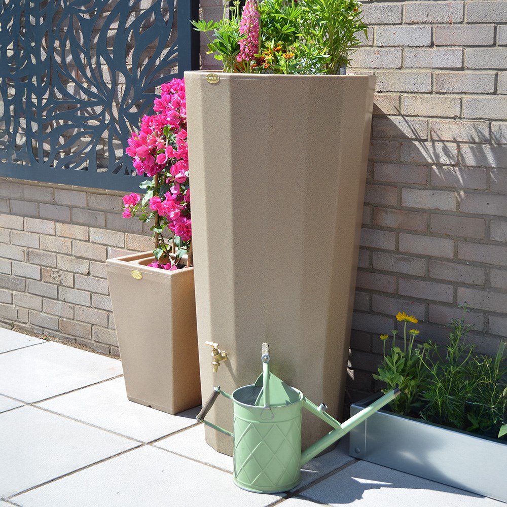 Metropolitan Water Butt Planter Green Marble