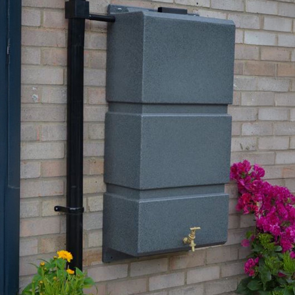 100 litre Wall Mounted Water Butt Black