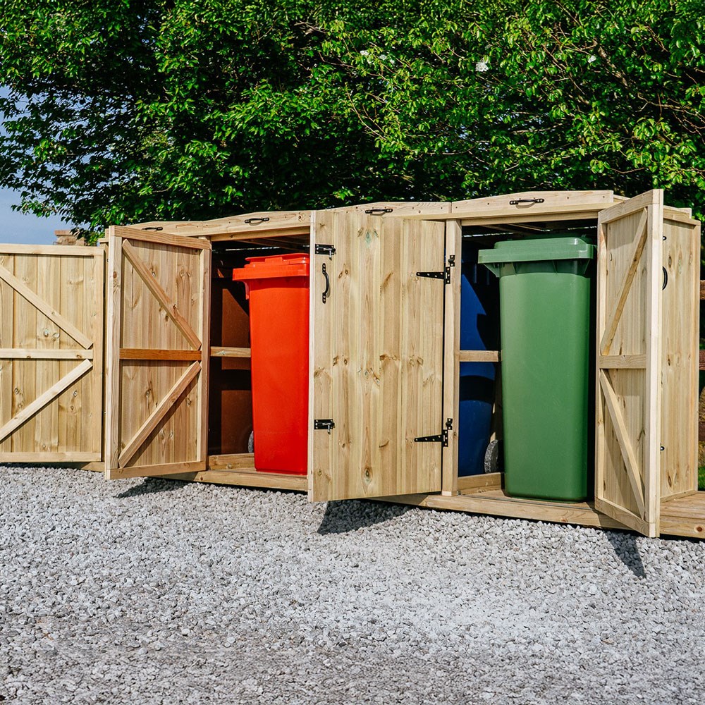 Chatburn Quad Wheelie Bin Store