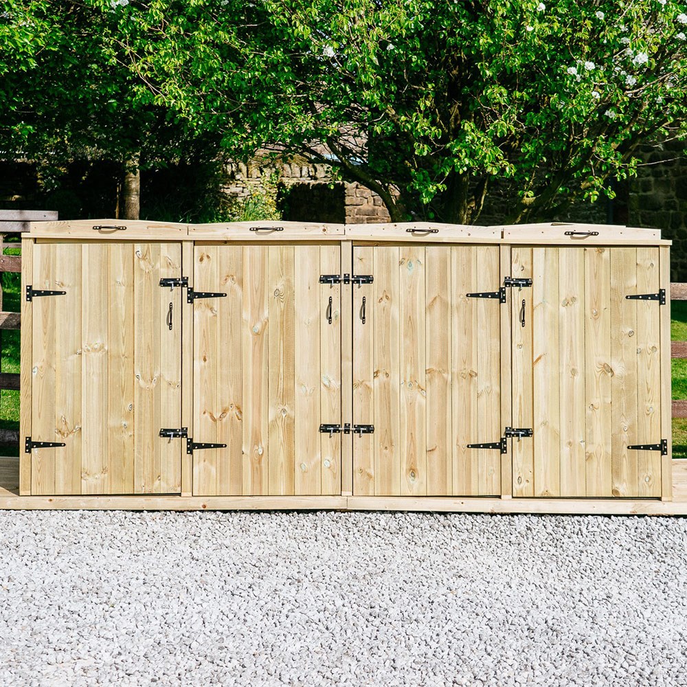 Chatburn Quad Wheelie Bin Store