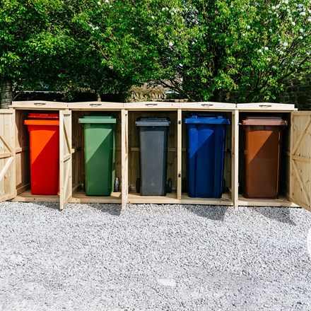 Chatburn Quintet Wheelie Bin Store 5 x 140L