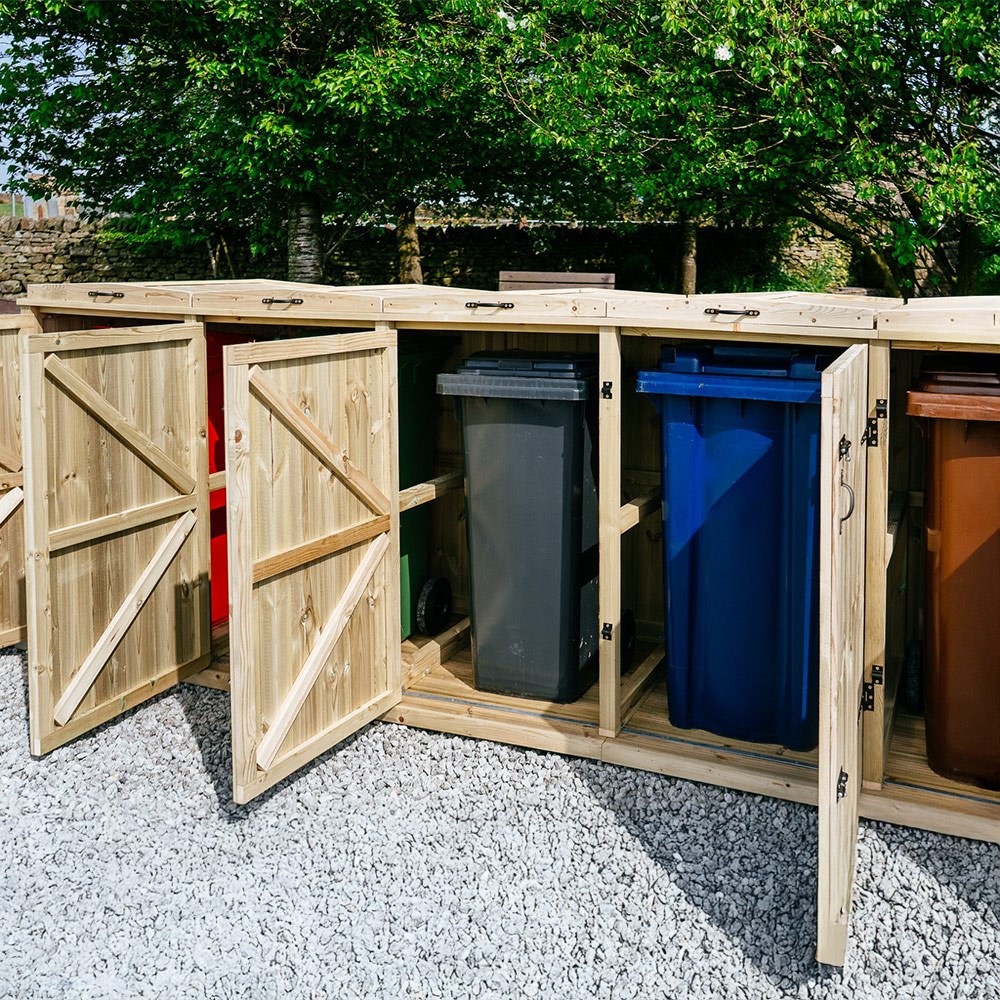 Chatburn Sextet Wheelie Bin Store