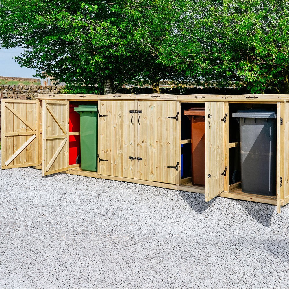 Chatburn Sextet Wheelie Bin Store
