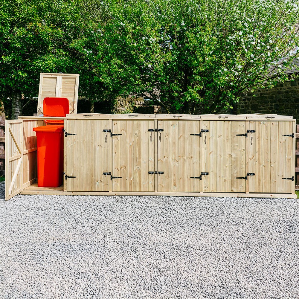 Chatburn Sextet Wheelie Bin Store