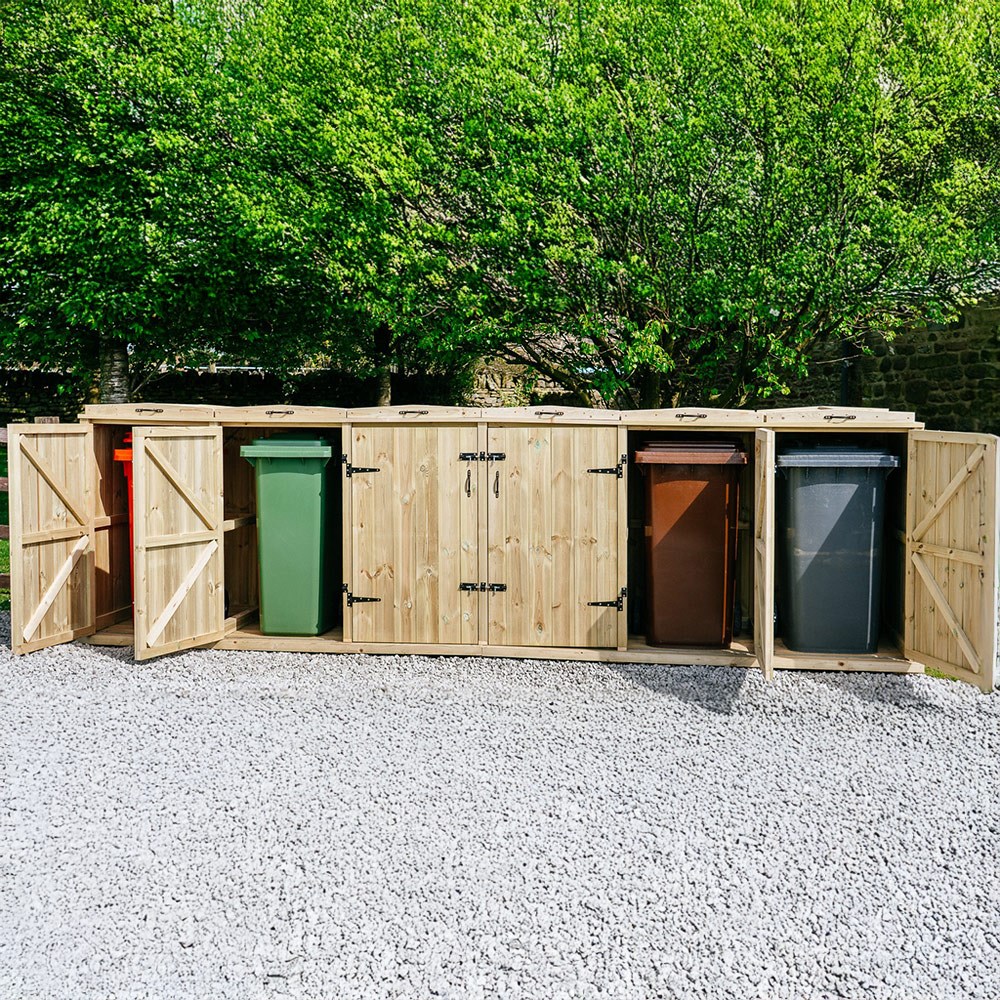 Chatburn Sextet Wheelie Bin Store