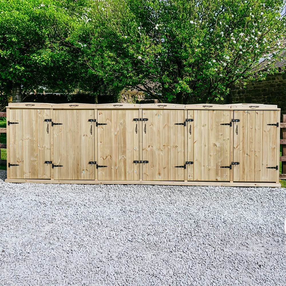 Chatburn Sextet Wheelie Bin Store