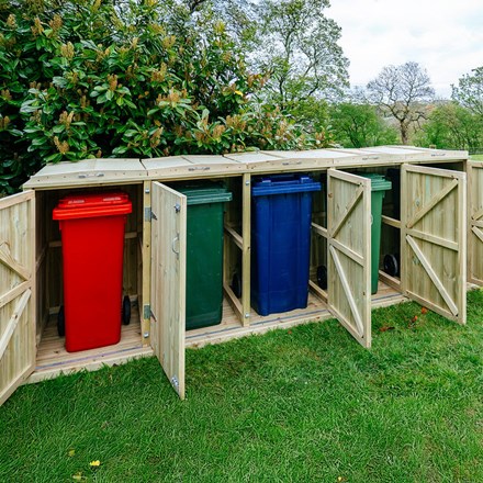 Shireburn Quintet Wheelie Bin Store 5 x 140L