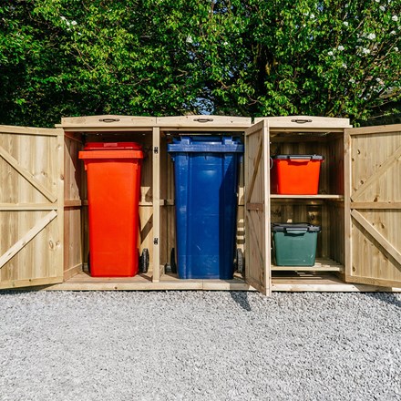 Chatburn 2 Wheelie Bin & 2 Recycle Box Store