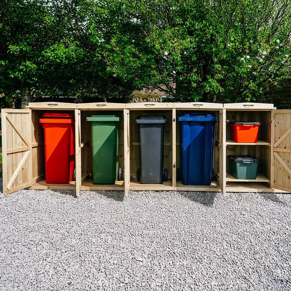 Chatburn Quad Wheelie Bin & Recycle Box Store