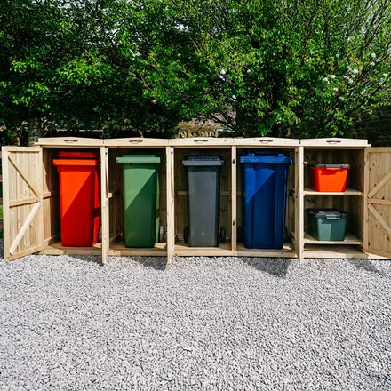 Chatburn 4 Wheelie Bin & 2 Recycle Box Store