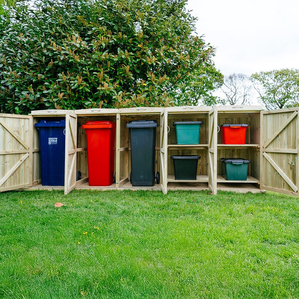 Shireburn Triple Wheelie Bin & Recycle Box Store