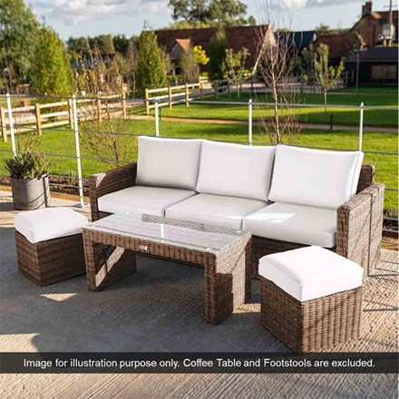 Luxury Rattan Sofa Set in Natural
