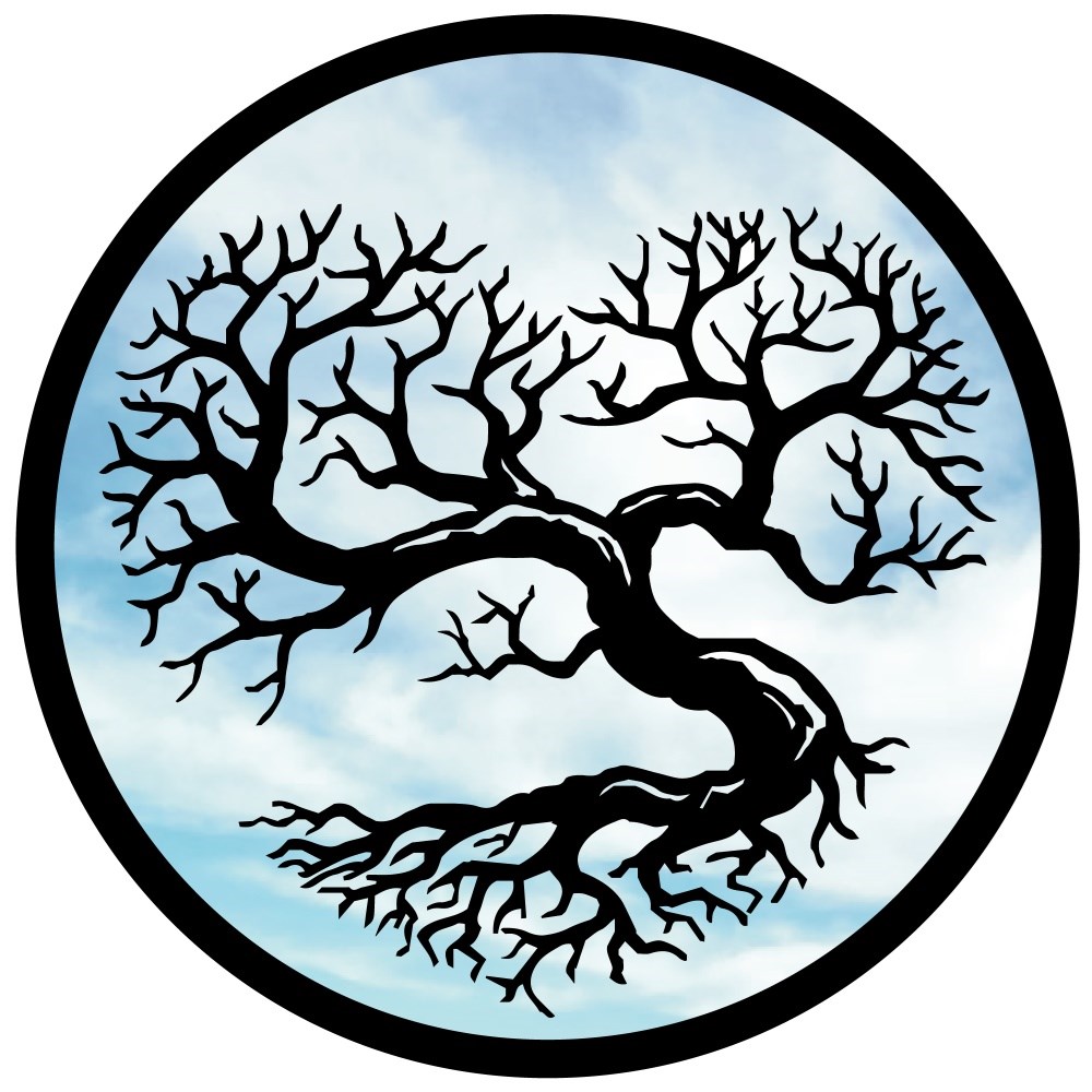 Heart Shaped Tree Acrylic Round Mirror 33 cms