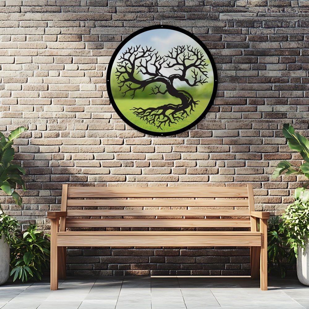 Heart Shaped Tree Acrylic Round Mirror 33 cms