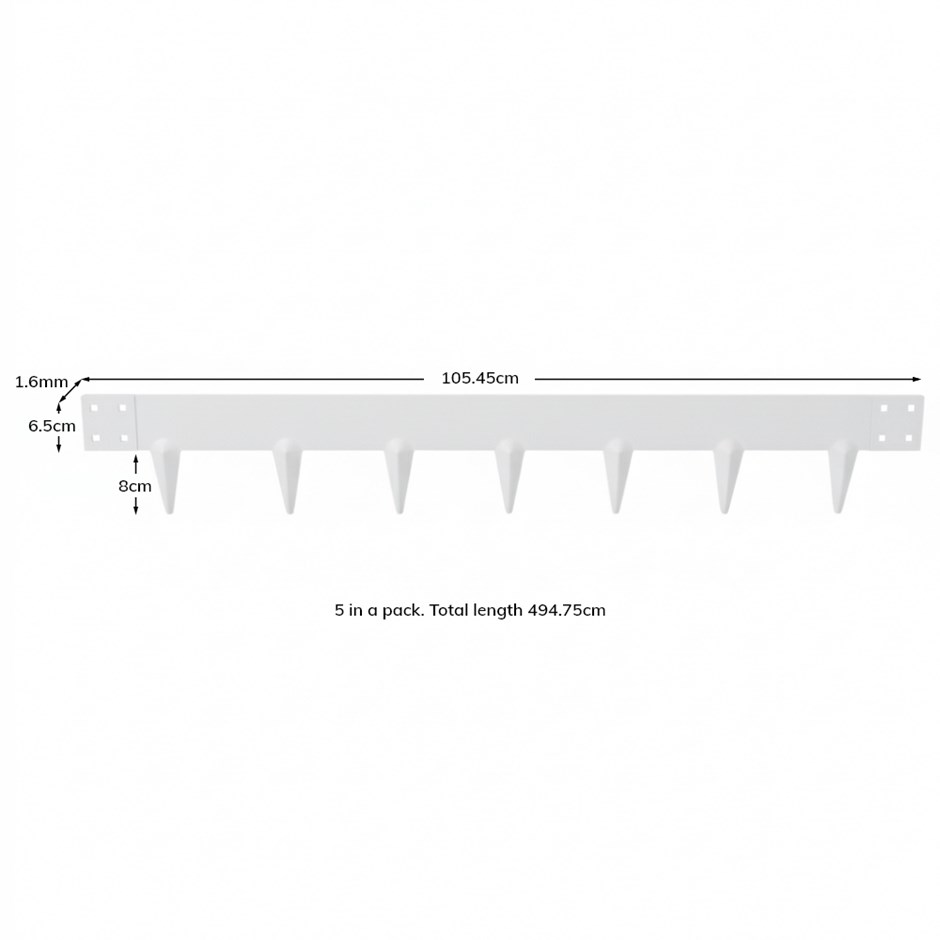 5m Modular Steel Garden Lawn Edging
