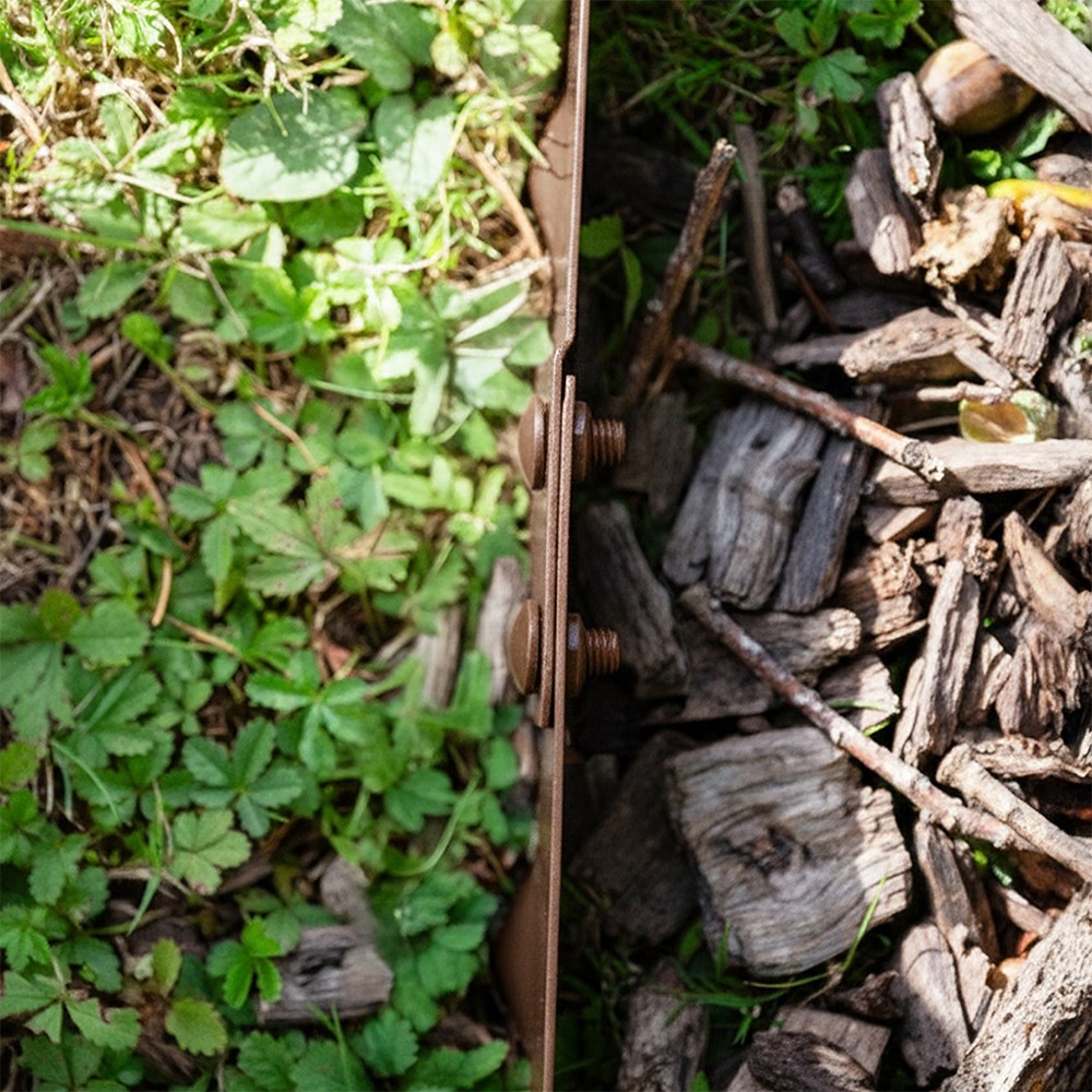 Modular Steel Garden Lawn Edging Strip - Pack of 5