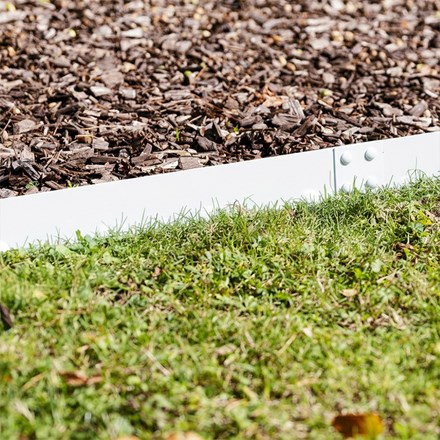 5m Flexible Galvanised Steel Lawn/Path Edging in Grey - H65mm