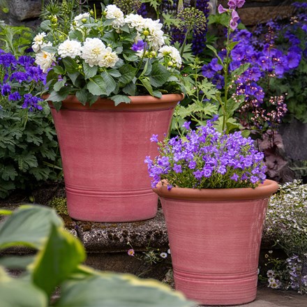 Medium Kitchen Planter | Terracotta | Pink | H36cms x W38.5cms