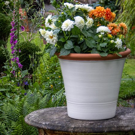 Medium Kitchen Planter | Terracotta | Cream | H36cms x W38.5cms