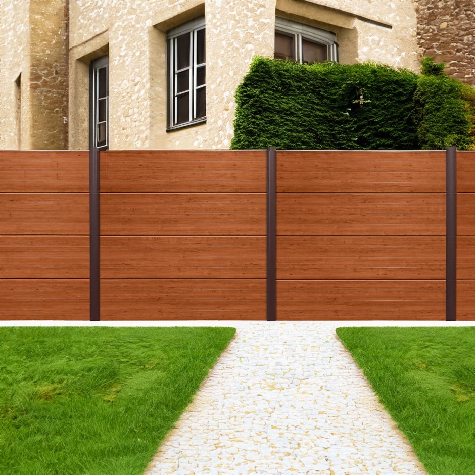 Endurofence Composite Fencing Golden Oak