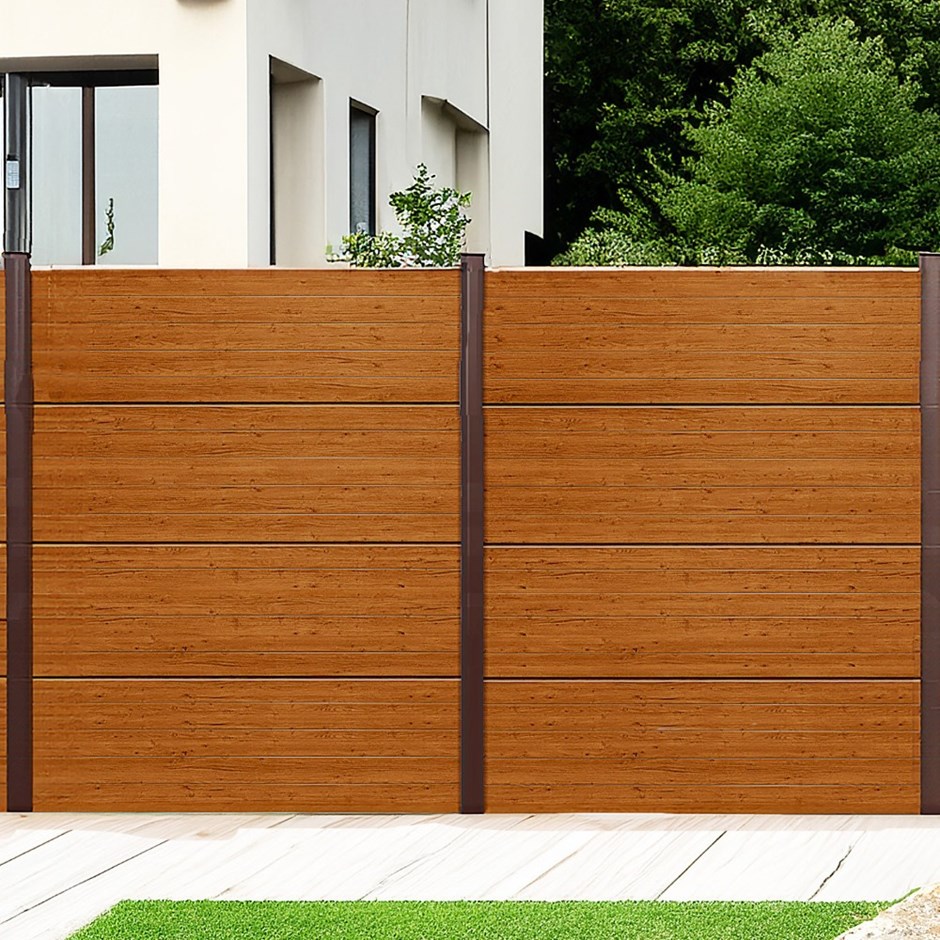 Endurofence Composite Fencing Golden Oak