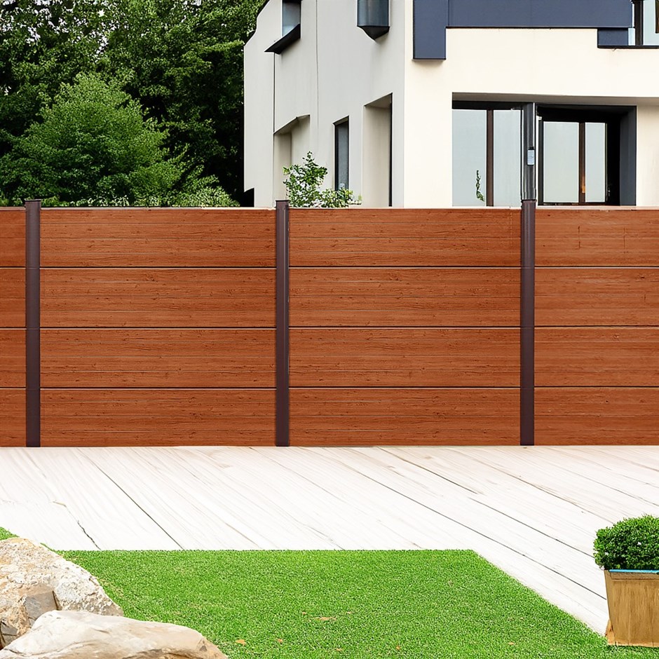 Endurofence Composite Fencing Golden Oak