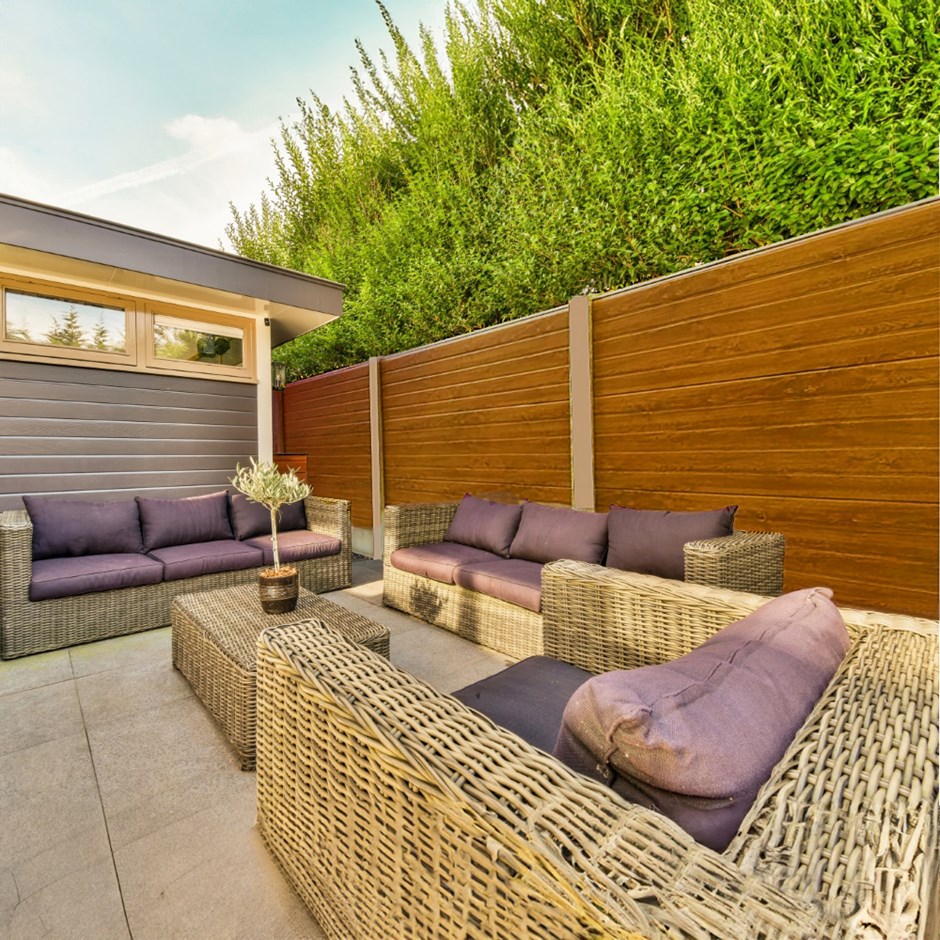 Endurofence Composite Fencing Golden Oak