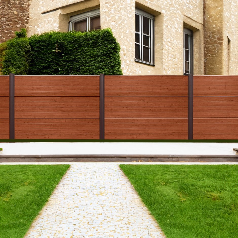 Endurofence Composite Fencing Golden Oak