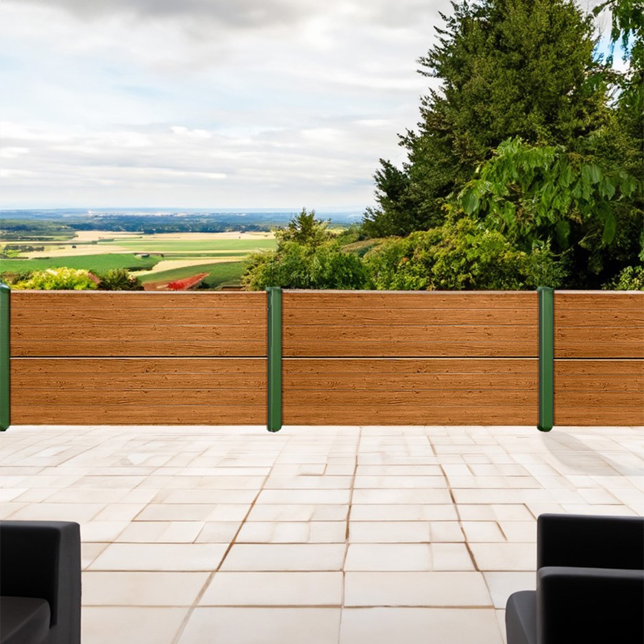 Endurofence Composite Fencing Golden Oak