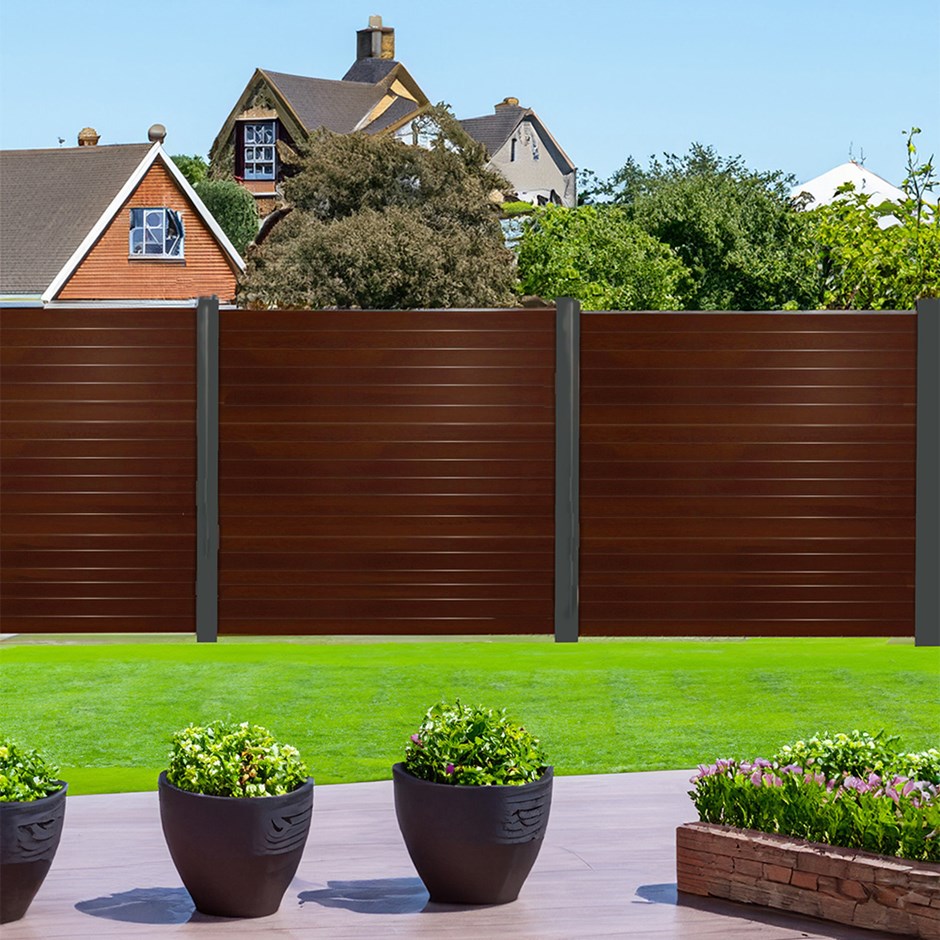 Endurofence Composite Fencing Dark Oak