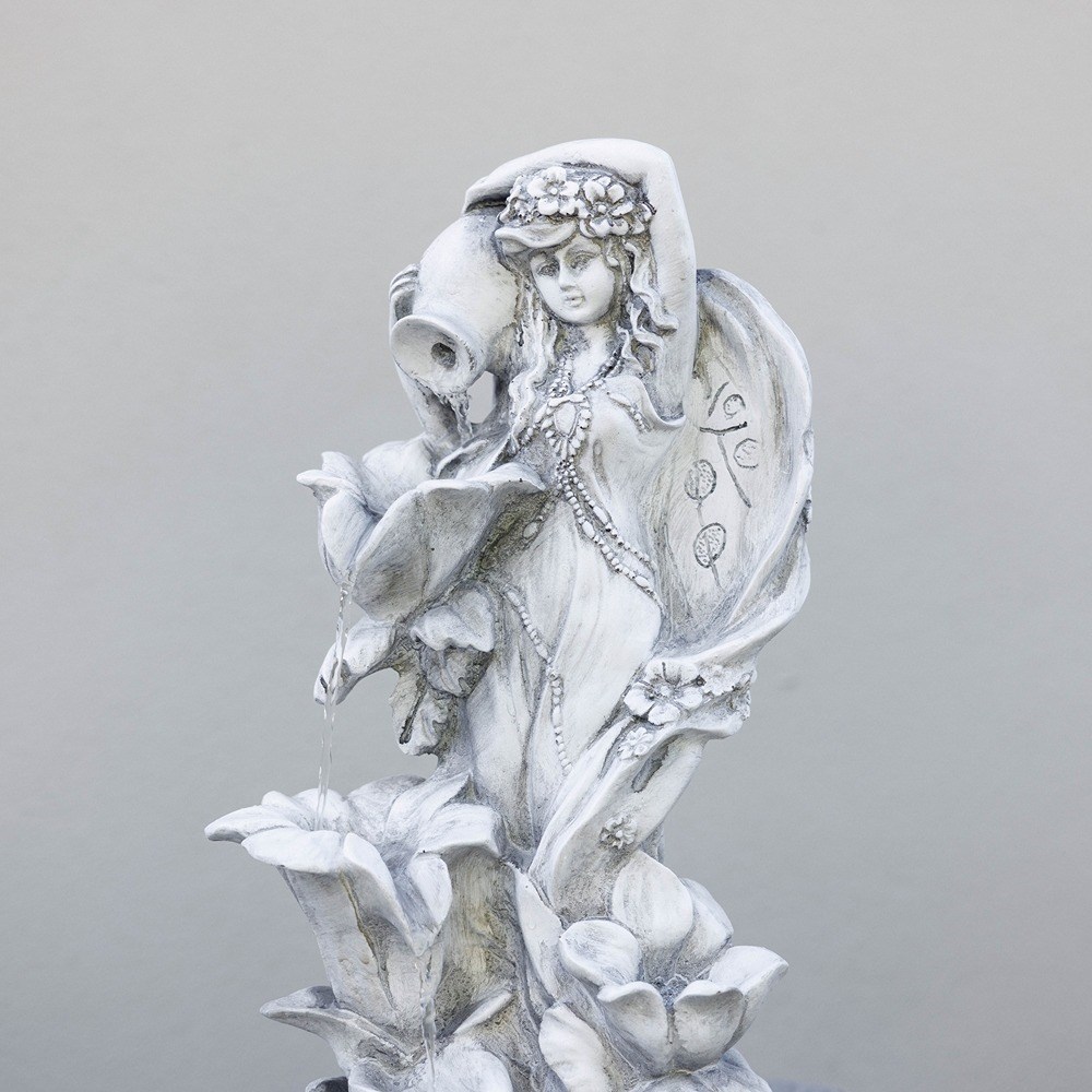 Water Lady Pedestal Solar Water Feature